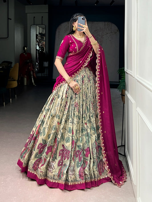 Designer Kalamkari Lehenga Set