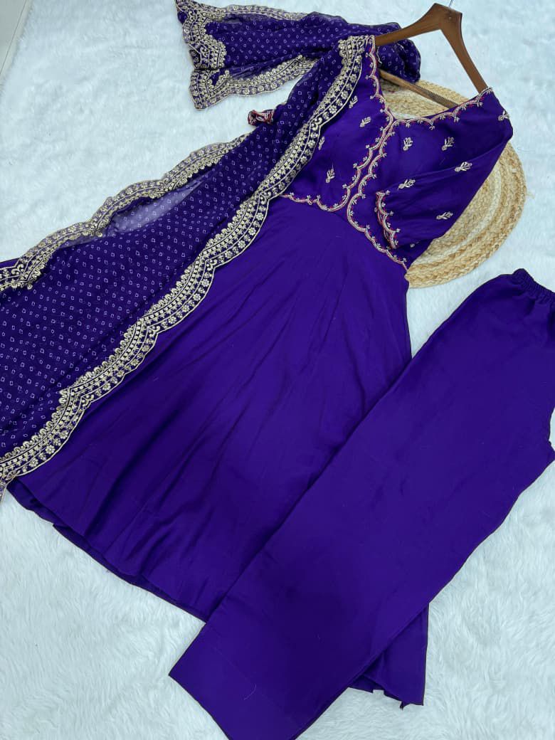 Premium Mul Chanderi 3-piece Kurta Set