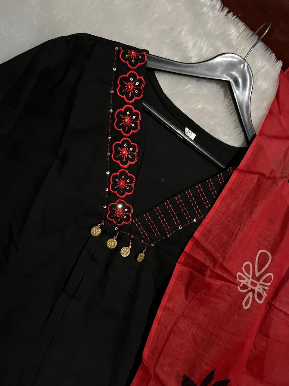 Beautifully Crafted Cotton Kurta 3-Piece Set