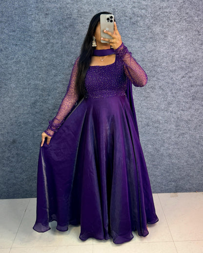 Exclusive Drape Style Gown Set (4 Colours)