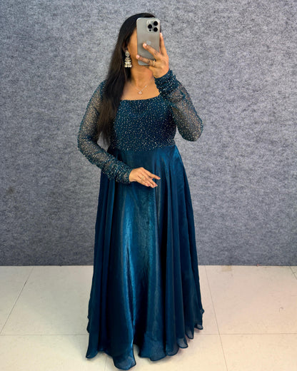 Exclusive Drape Style Gown Set (4 Colours)