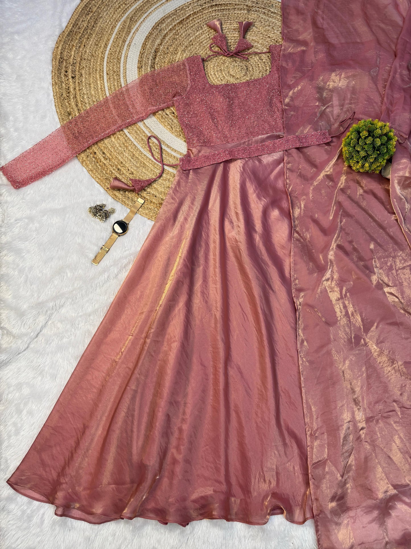 Exclusive Drape Style Gown Set (4 Colours)