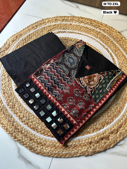 Ajrakh Patch Dhabu Cotton Co-ord Set