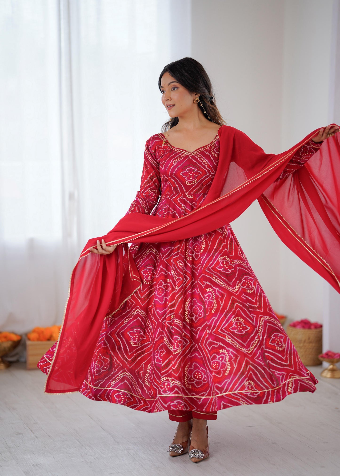 Gorgeous Bandhani Gown Set