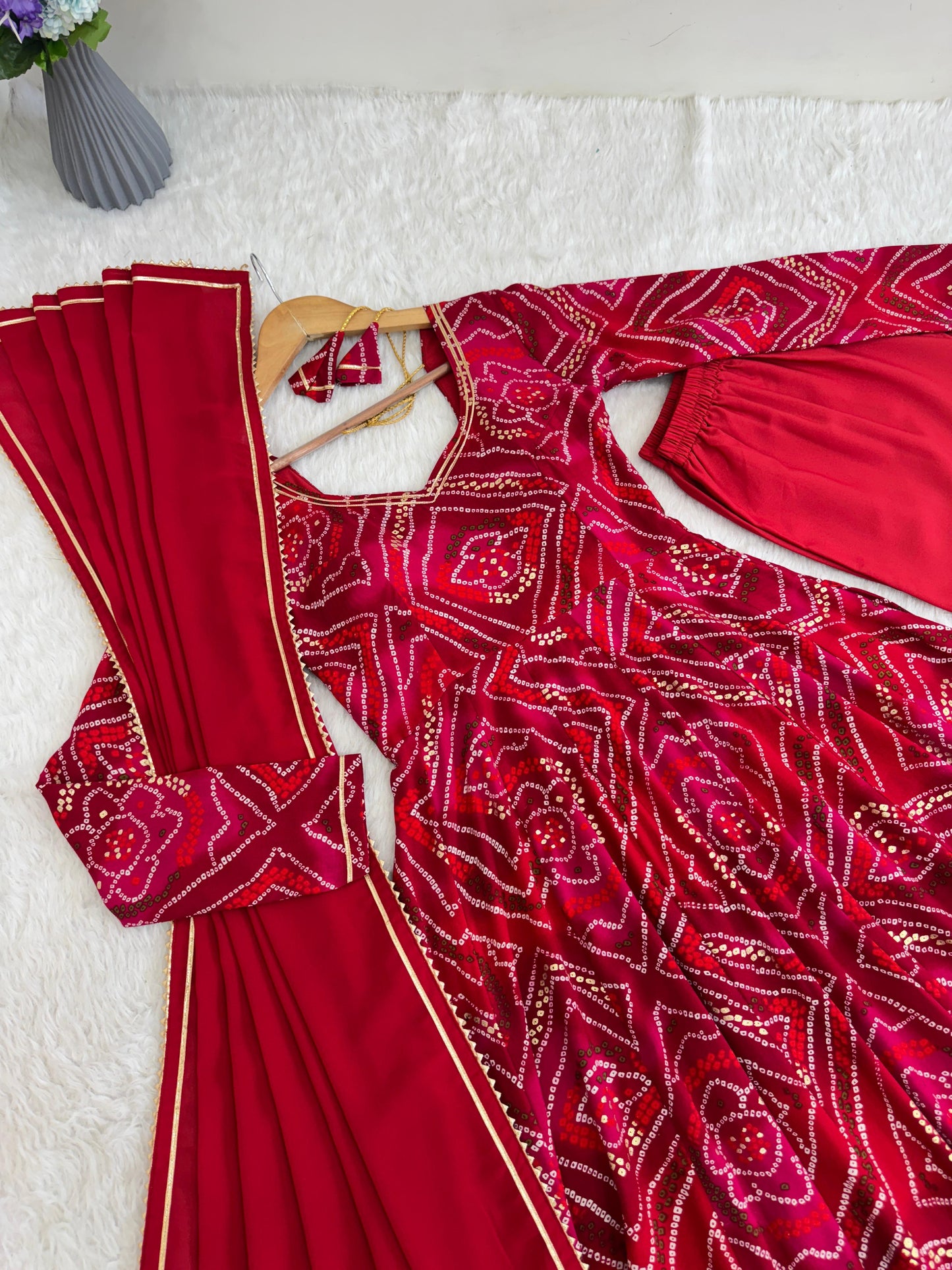 Gorgeous Bandhani Gown Set