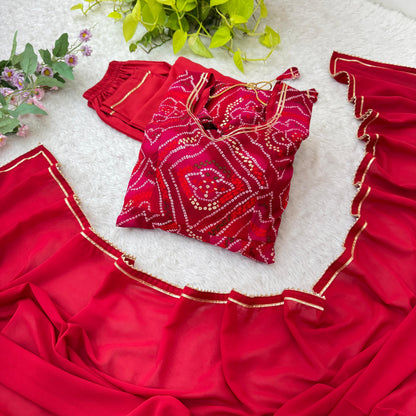 Gorgeous Bandhani Gown Set