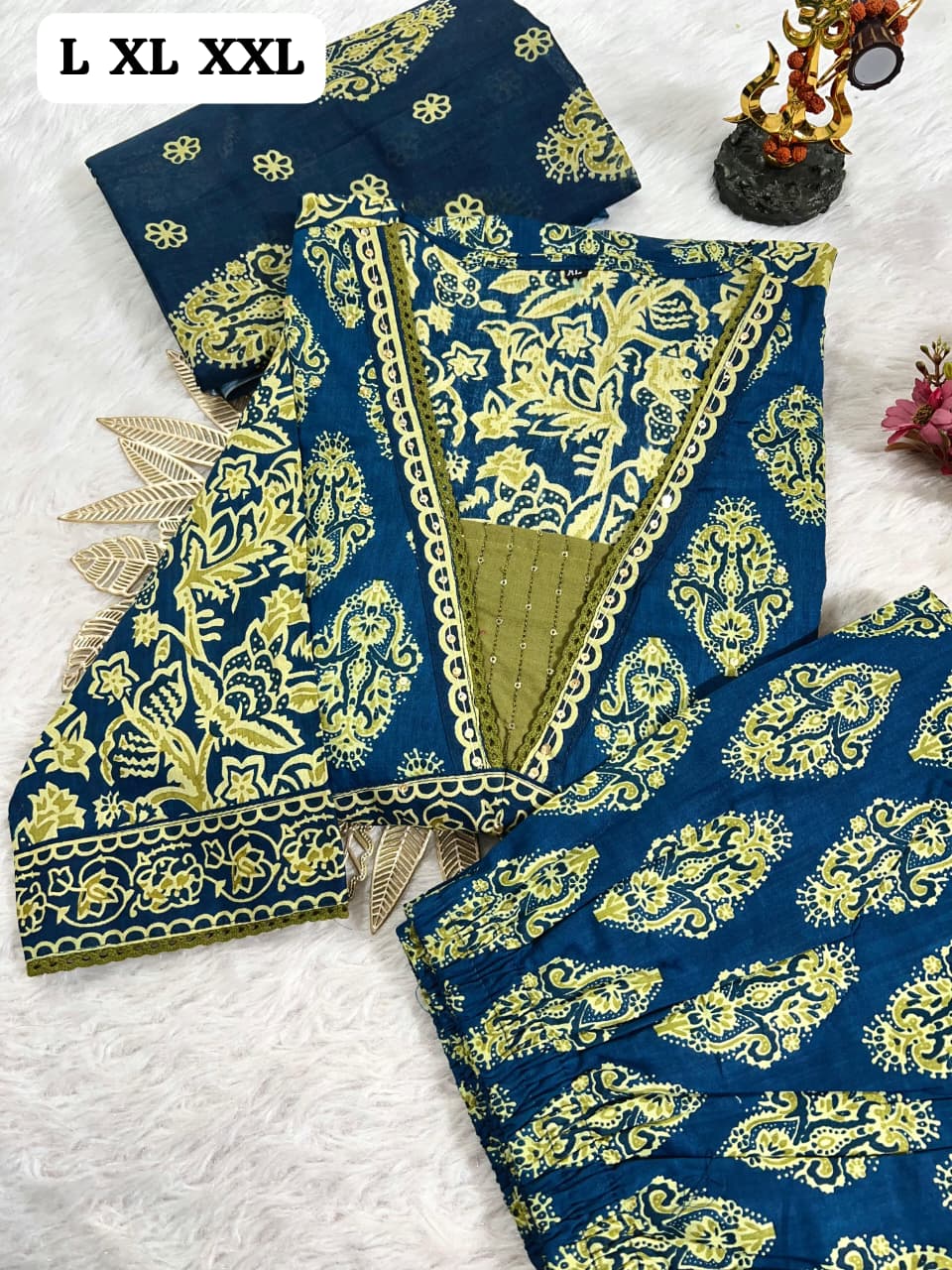 Summer Stylish 3-piece Cotton Kurta Set
