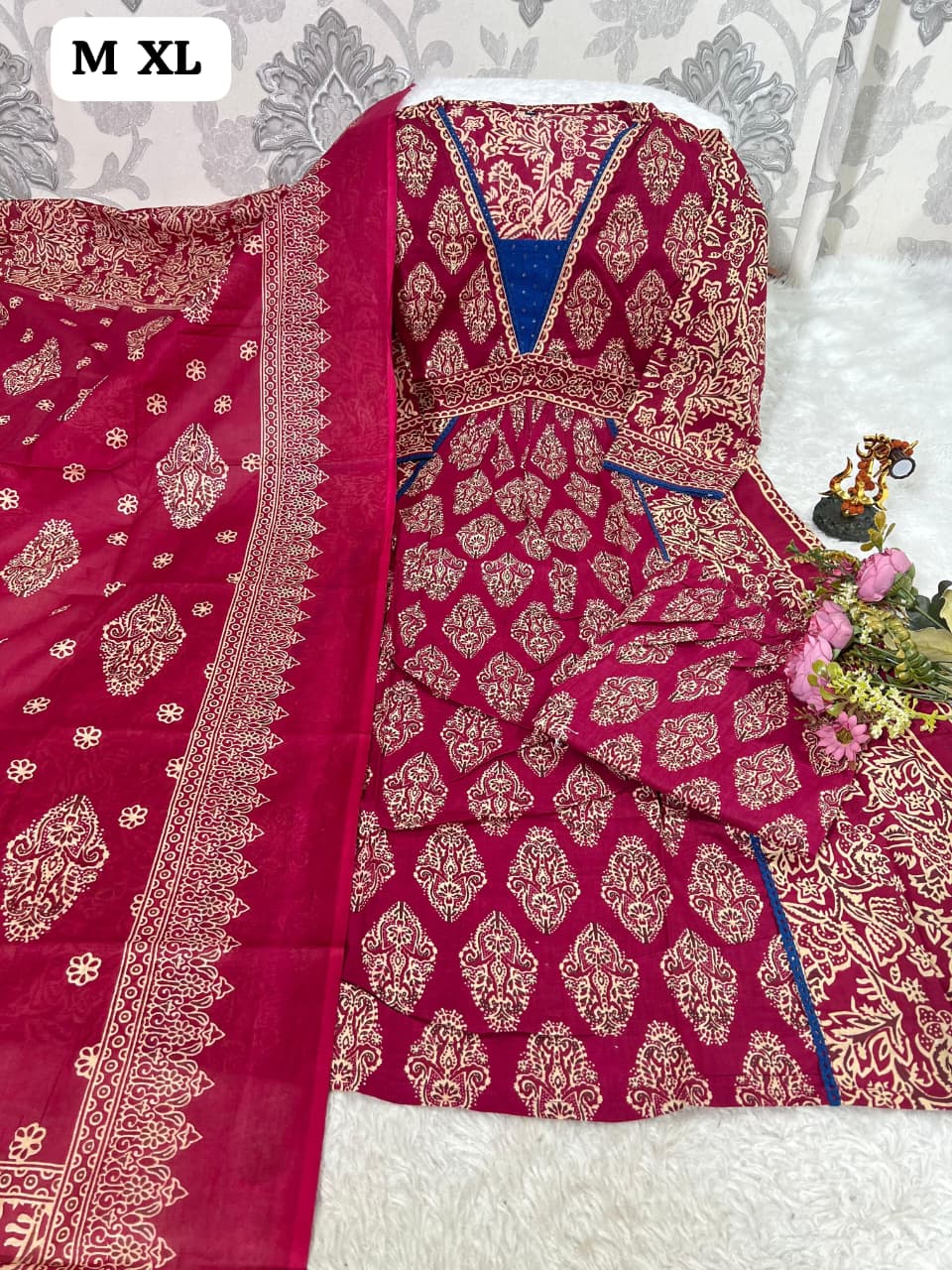 Summer Stylish 3-piece Cotton Kurta Set