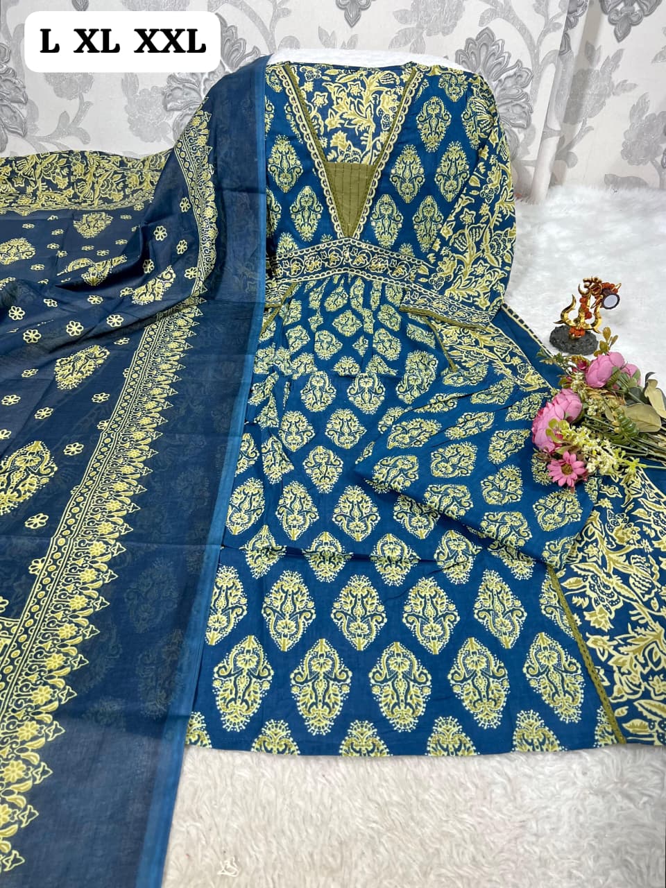 Summer Stylish 3-piece Cotton Kurta Set