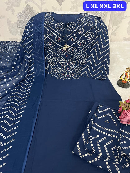 Premium Bandhani Cotton Kurta Set