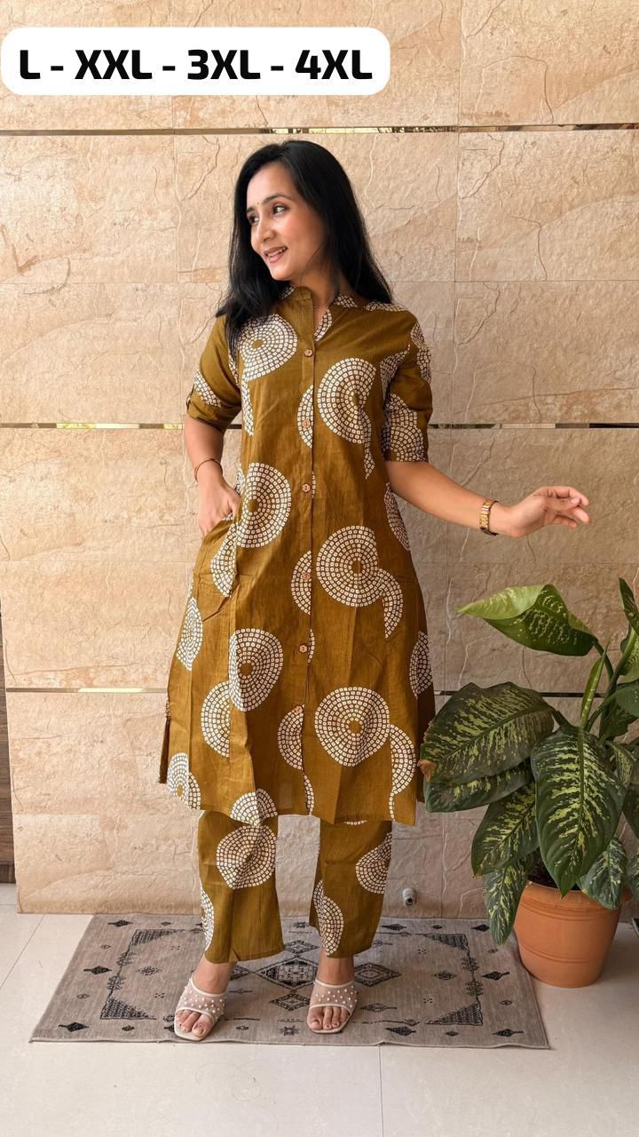Bandhani Print Cotton Co-ord Set