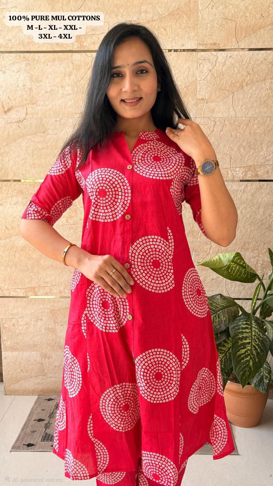 Bandhani Print Cotton Co-ord Set
