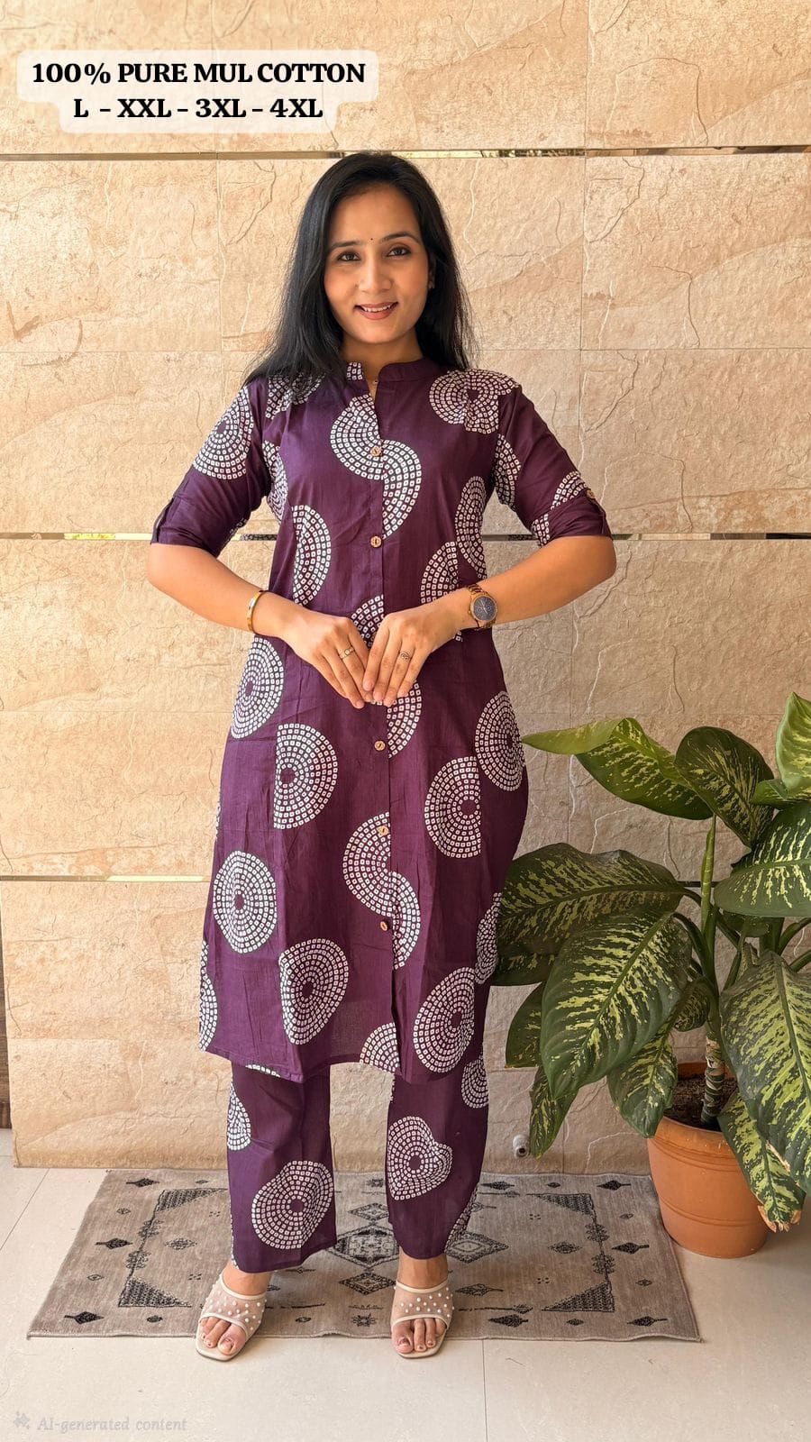 Bandhani Print Cotton Co-ord Set