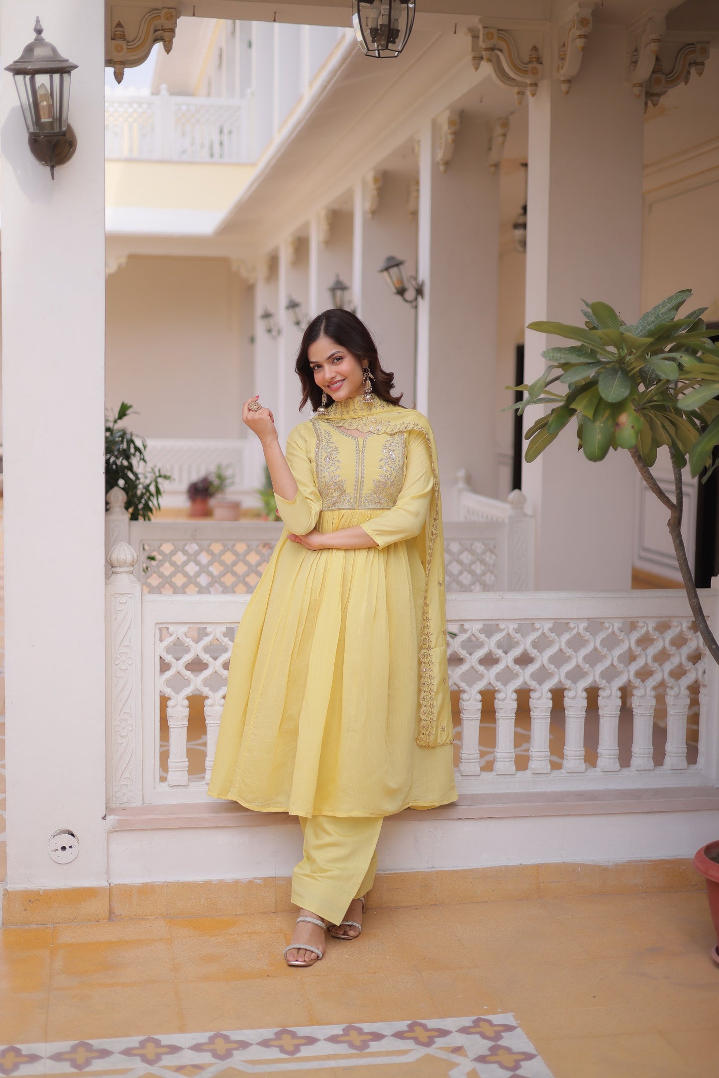 Premium Mal Chanderi 3-piece Set