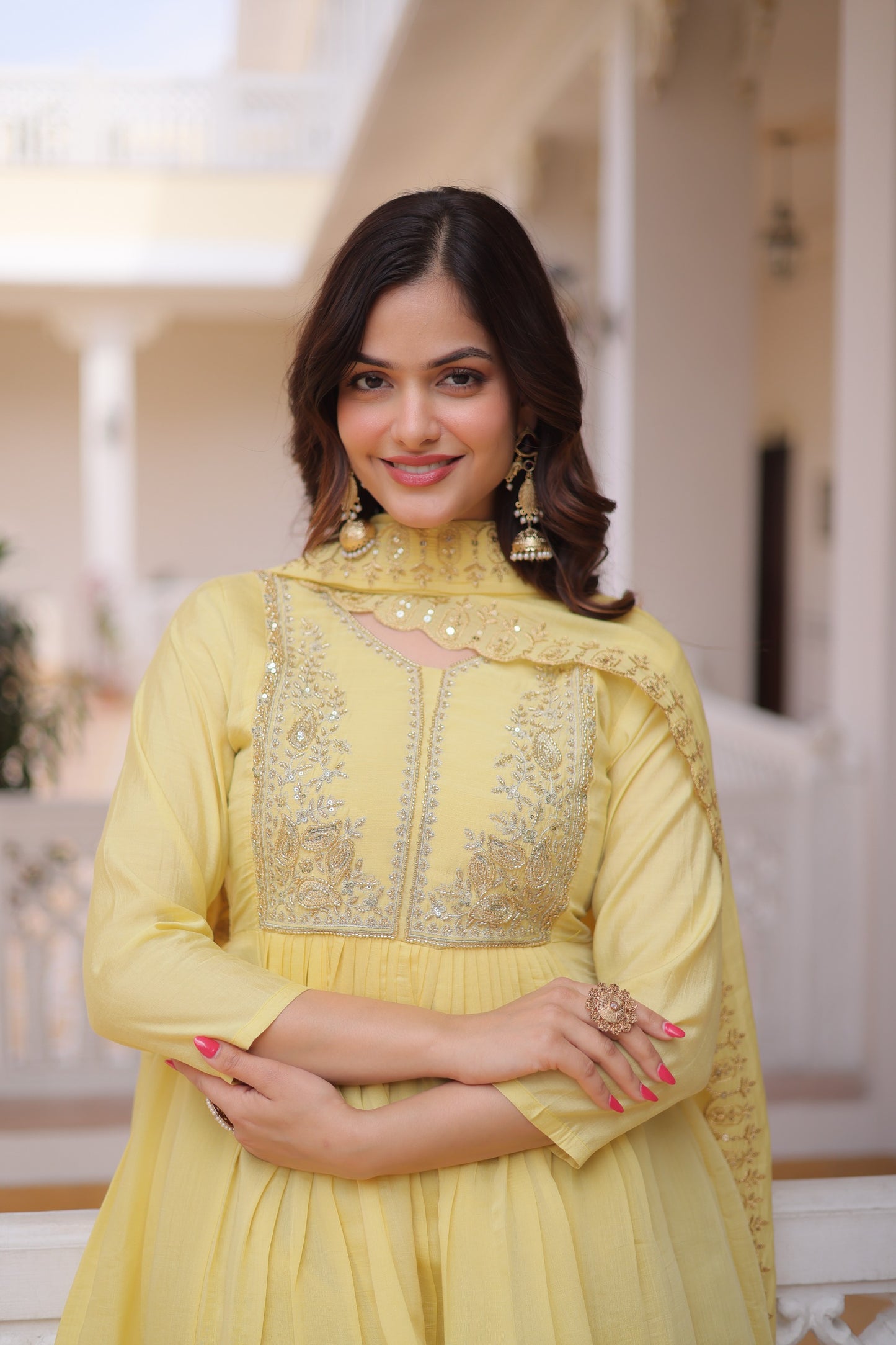 Premium Mal Chanderi 3-piece Set