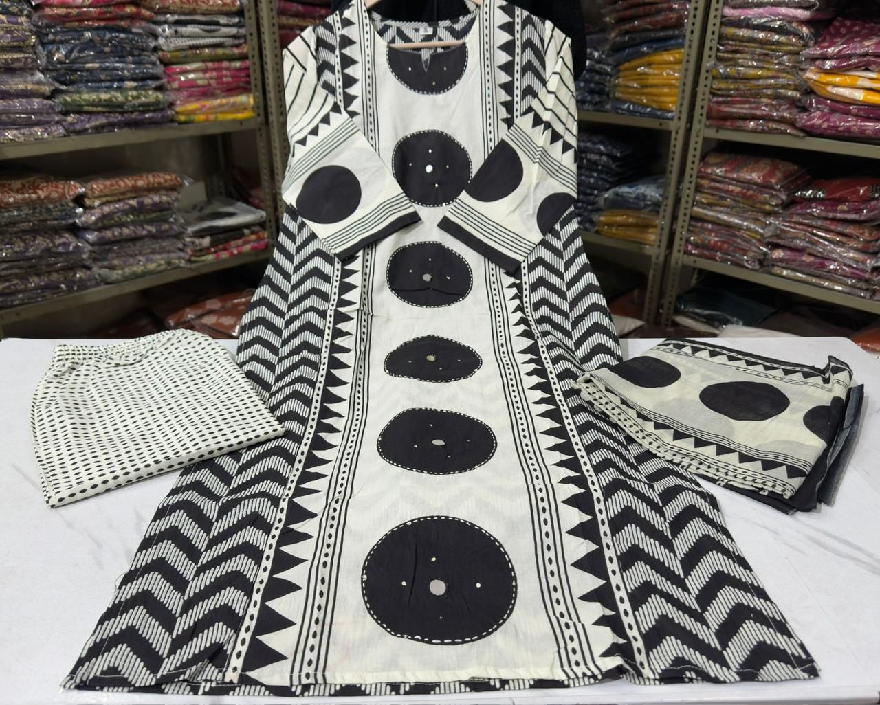Trendy Cotton Kurta 3-Piece Set