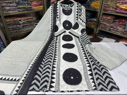 Trendy Cotton Kurta 3-Piece Set