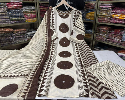 Trendy Cotton Kurta 3-Piece Set