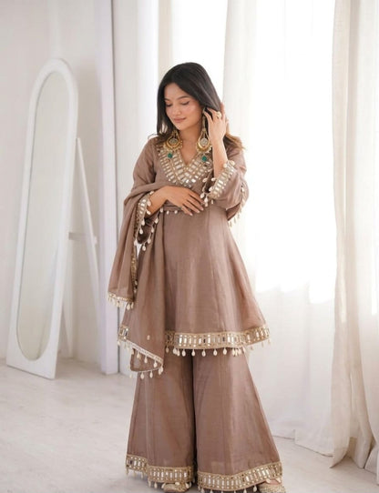 Real Mirror Work Palazzo Set