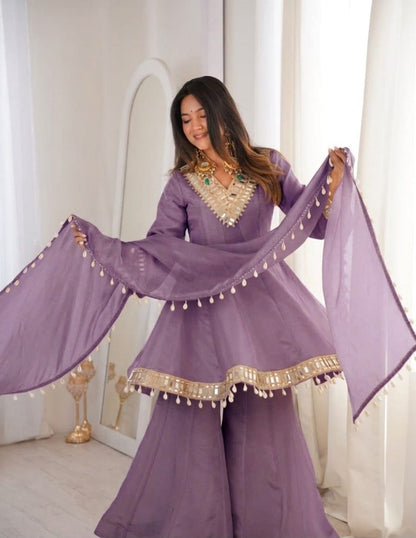 Real Mirror Work Palazzo Set