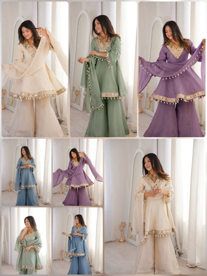 Real Mirror Work Palazzo Set