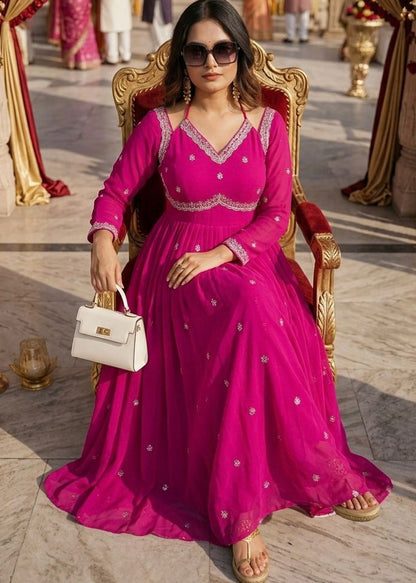 Stunning Georgette 3-Piece Anarkali Set