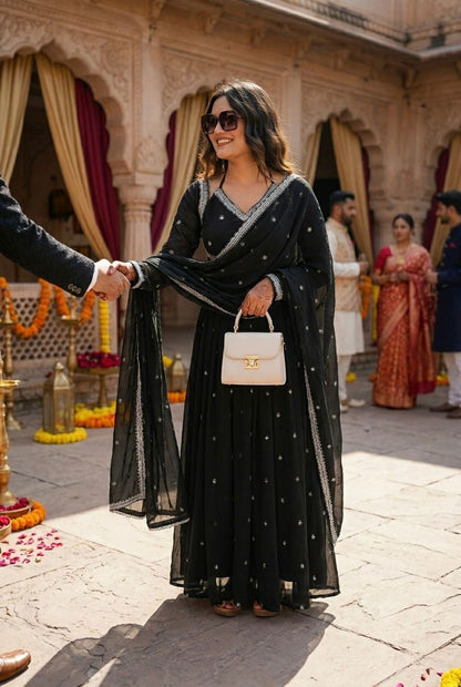 Stunning Georgette 3-Piece Anarkali Set