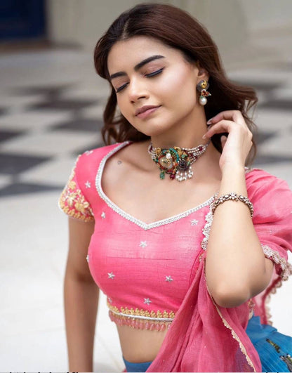 Festive Elegant Kalamkari Lehenga Set