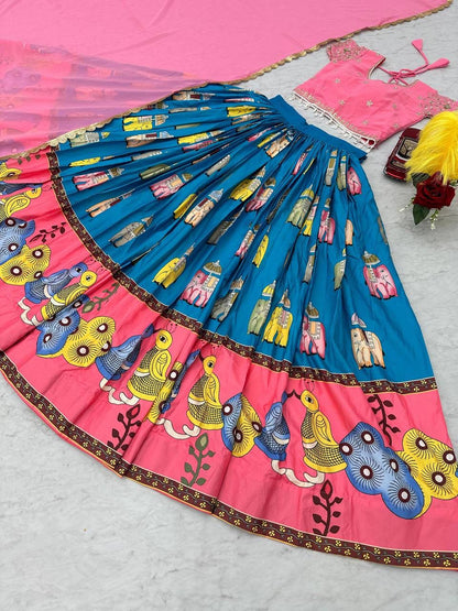 Festive Elegant Kalamkari Lehenga Set