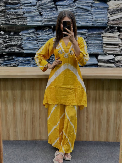 Premium Silk Co-ord Set With Handwork