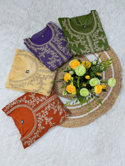 Stylish Crunchy Silk Kurta Set