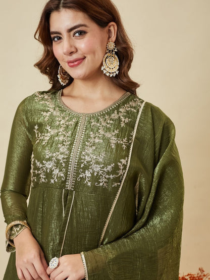 Stylish Crunchy Silk Kurta Set