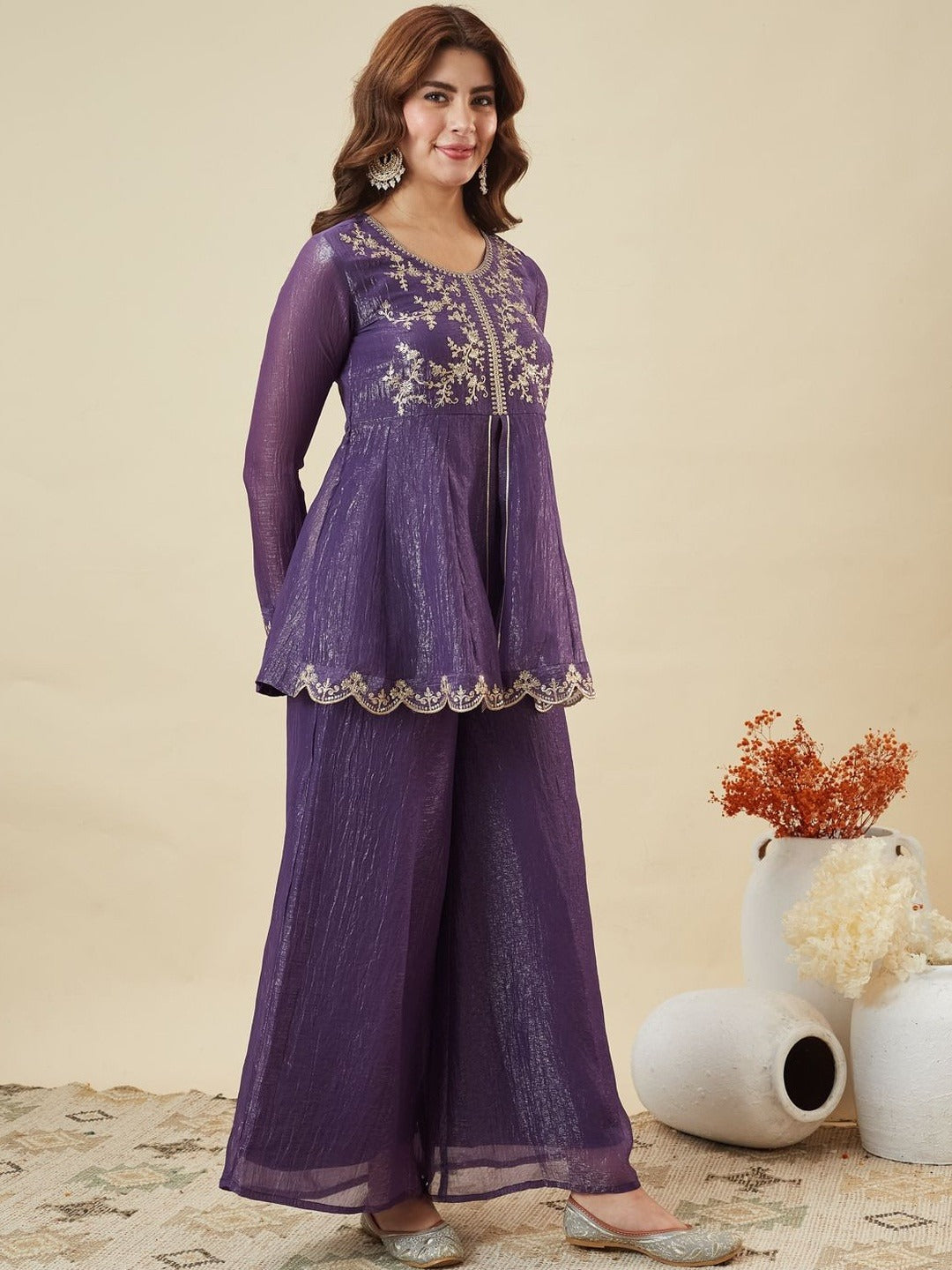 Stylish Crunchy Silk Kurta Set