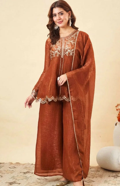 Stylish Crunchy Silk Kurta Set