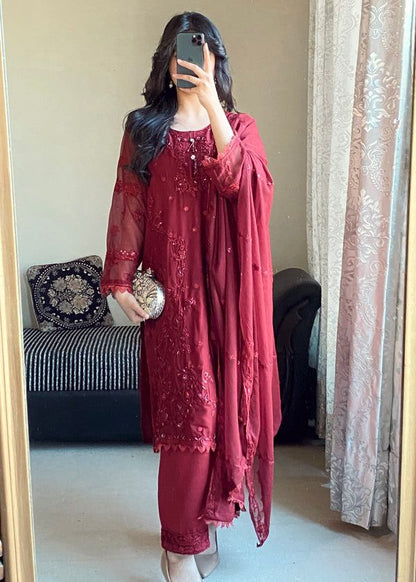 Designer Embroidered Kurti Palazzo Set