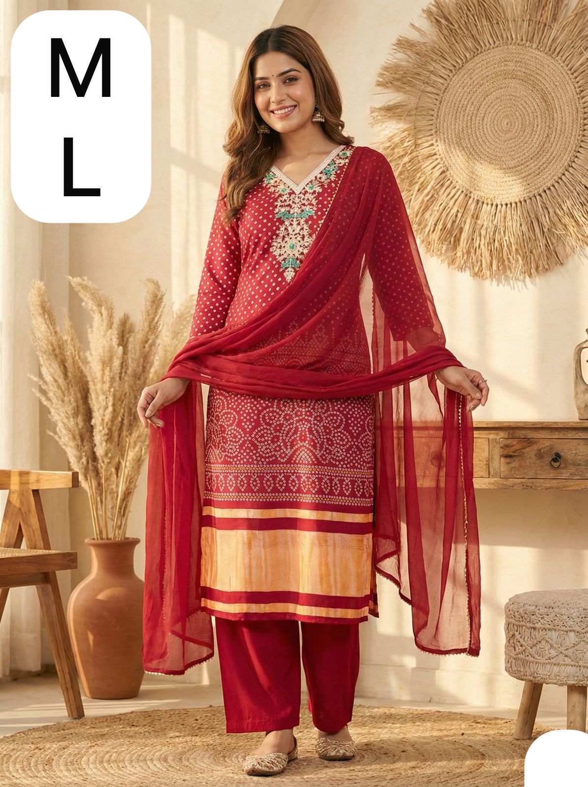 Stunning Bandhani Print Suit Set