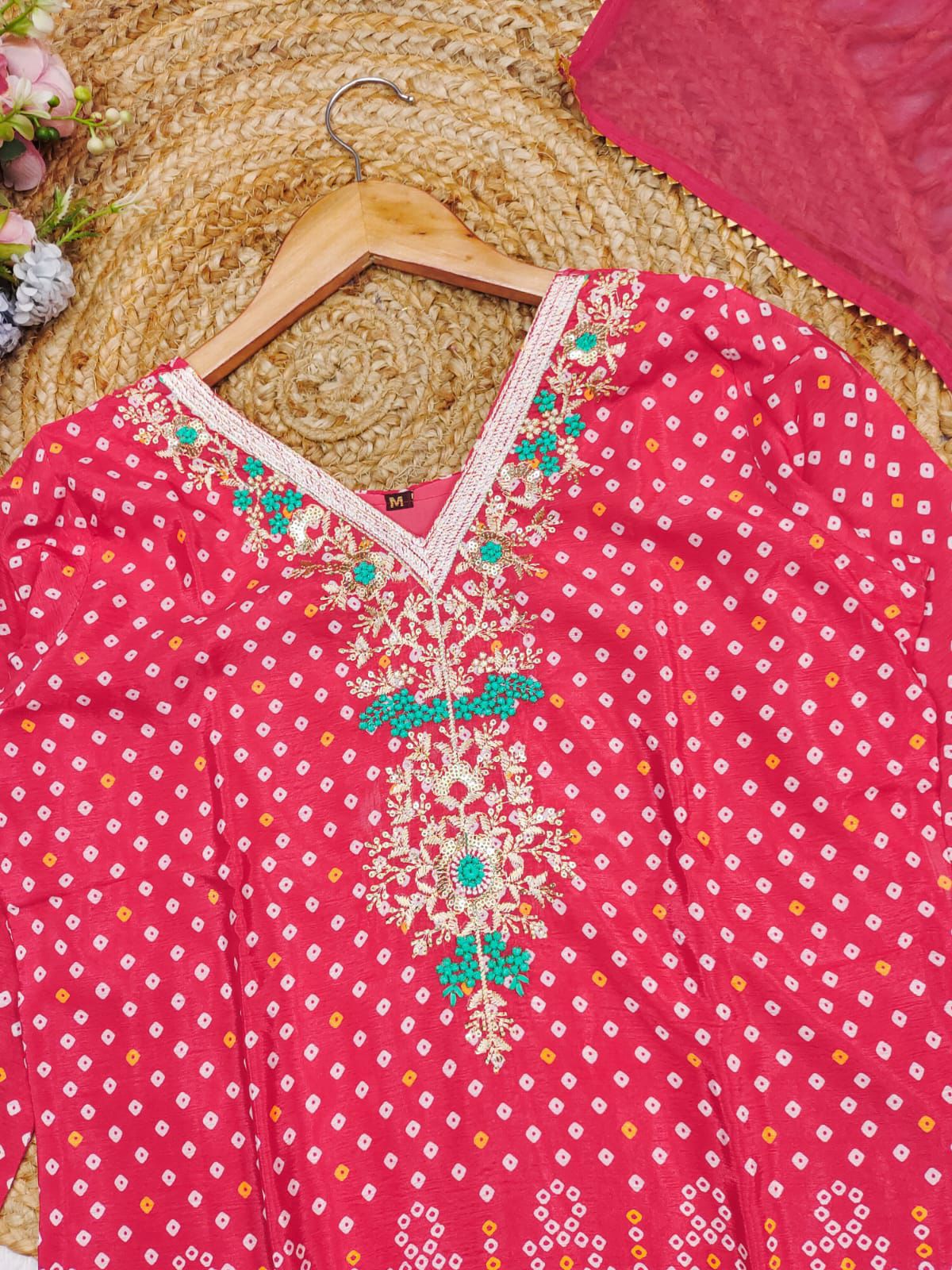 Stunning Bandhani Print Suit Set