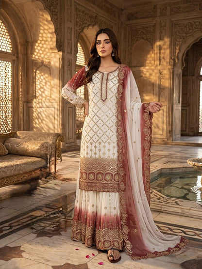 Stunning Dual-tone Georgette Set