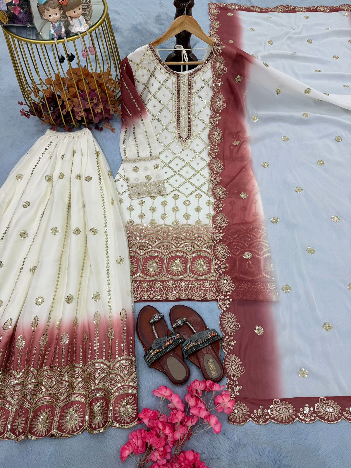 Stunning Dual-tone Georgette Set