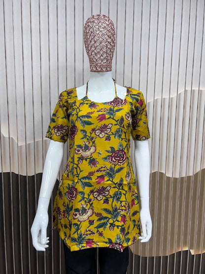 Elegant Cotton Straight Tops