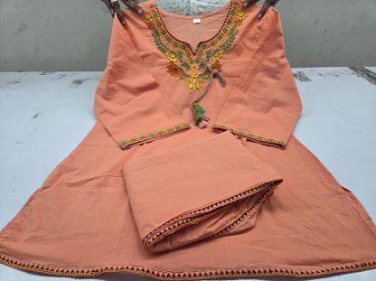 Premium Embroidered Cotton Co-ord Set