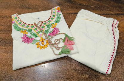 Premium Embroidered Cotton Co-ord Set