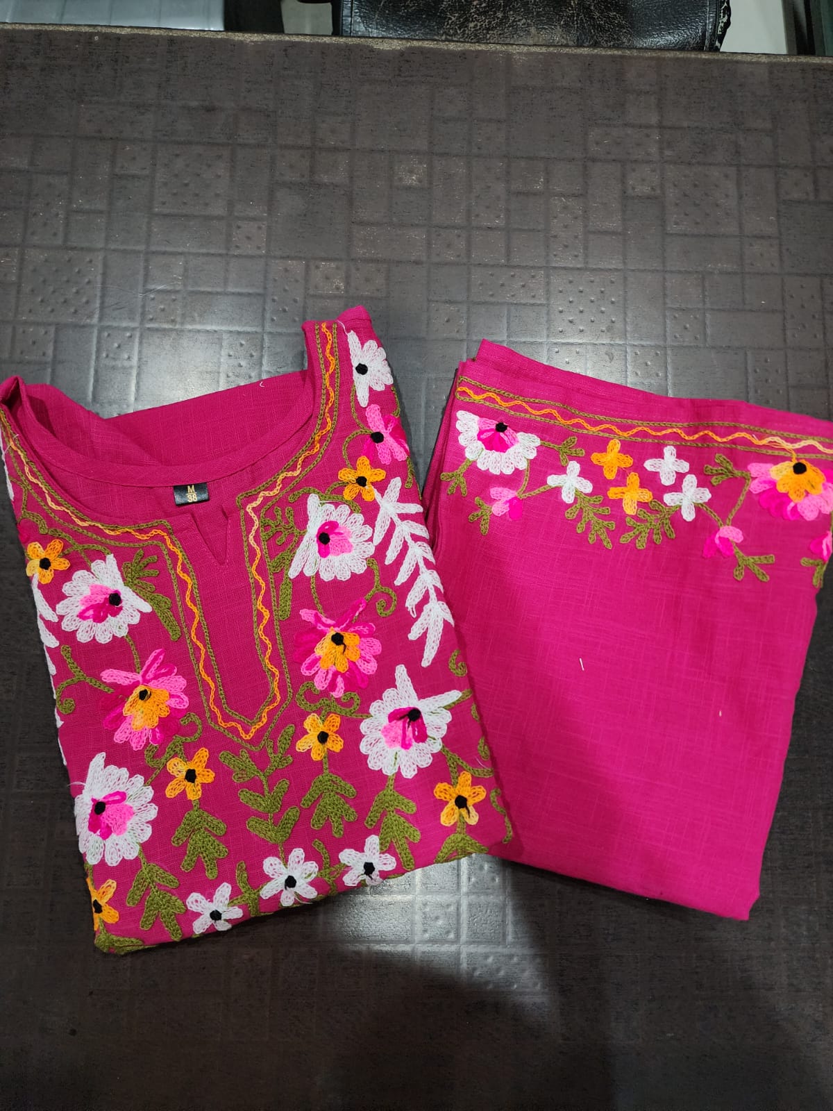 Elegant Embroidered Cotton Co-ord Set