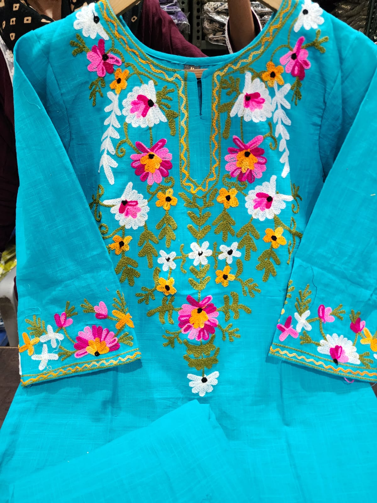 Elegant Embroidered Cotton Co-ord Set