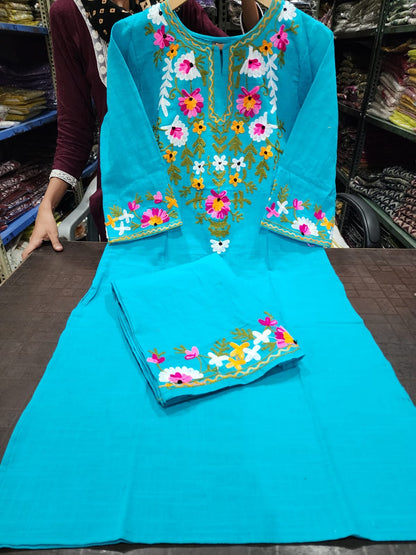 Elegant Embroidered Cotton Co-ord Set