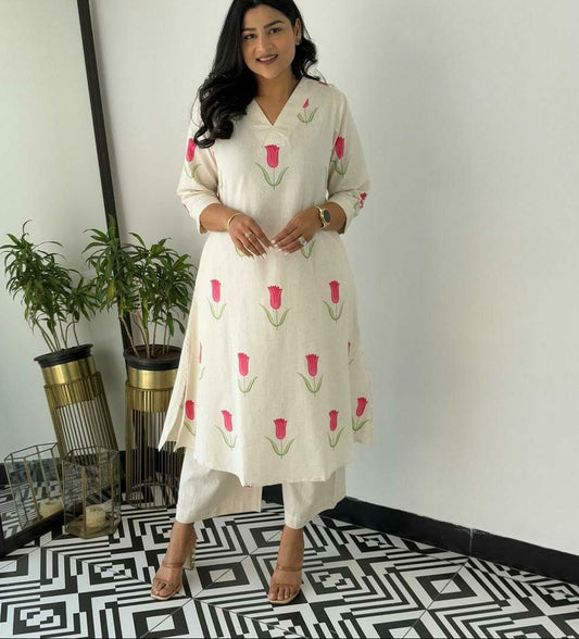 Summer Friendly White Printed Co-ord Set