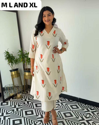 Summer Friendly White Printed Co-ord Set