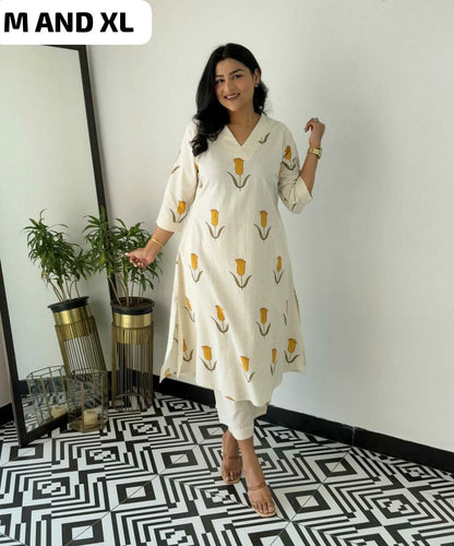 Summer Friendly White Printed Co-ord Set
