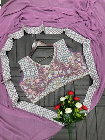 Designer Party Wear Shrug With Sharara Set