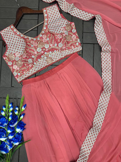 Designer Party Wear Shrug With Sharara Set